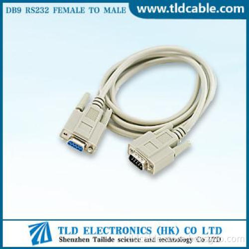 White Color DB9 Cable Male to Female